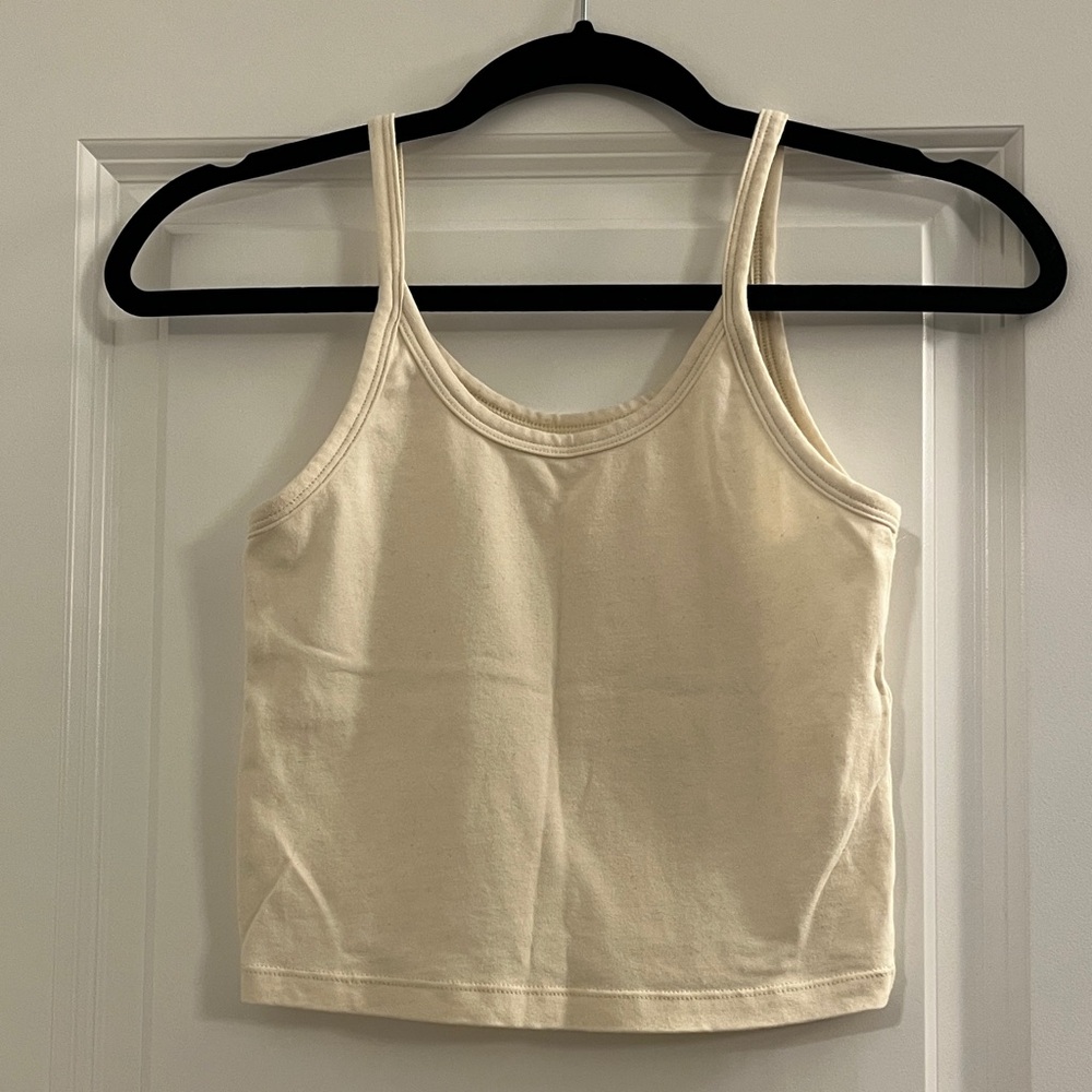 ARQ Crop Tank Natural Cotton Size Small